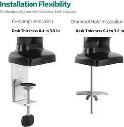 Single Monitor Stand Gas spring upto 27" Monitor (Flange/Clamp Mount) - SingleMonitorGasSpringClamp in Mumbai by Woodware